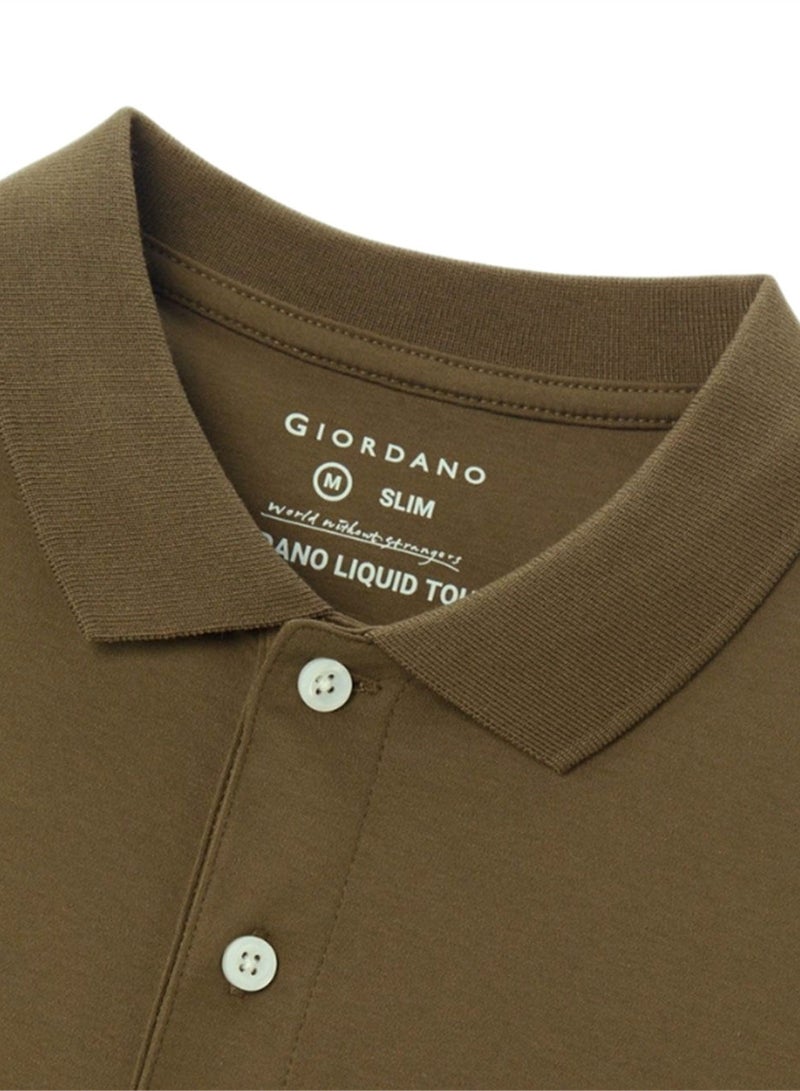 GIORDANO Men's Slim Fit Liquid Touch Polo - Image 3